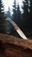 Göktürk çakı N690 celik sırttan kilitli 24 cm Tam boy