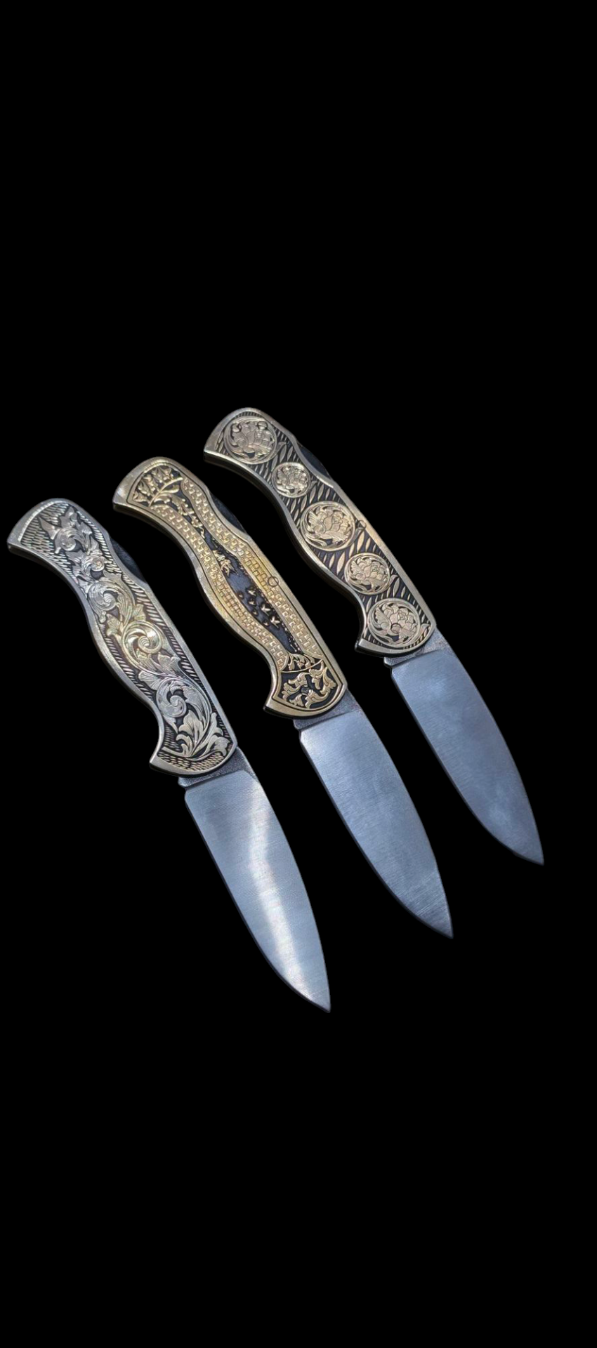 Sürmene cakı metal kasa gravür işlemeli 24ayar altın kaplama