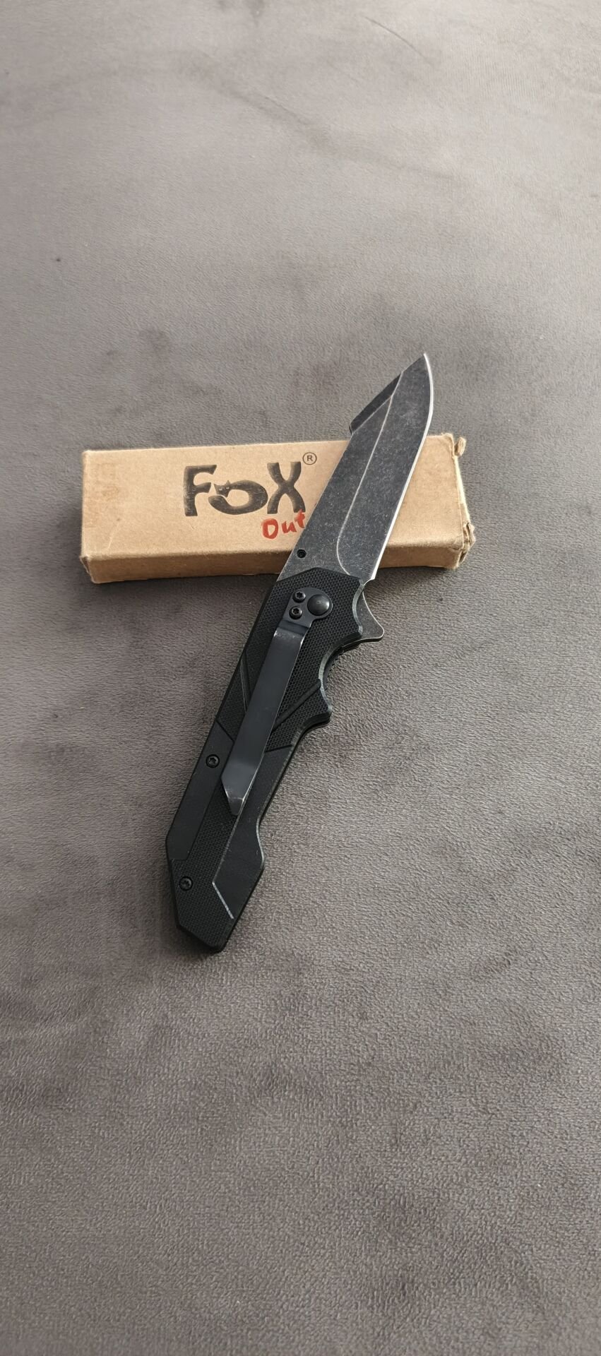 Fox Metal kasa yandan kikitli siyah kam cakısı
