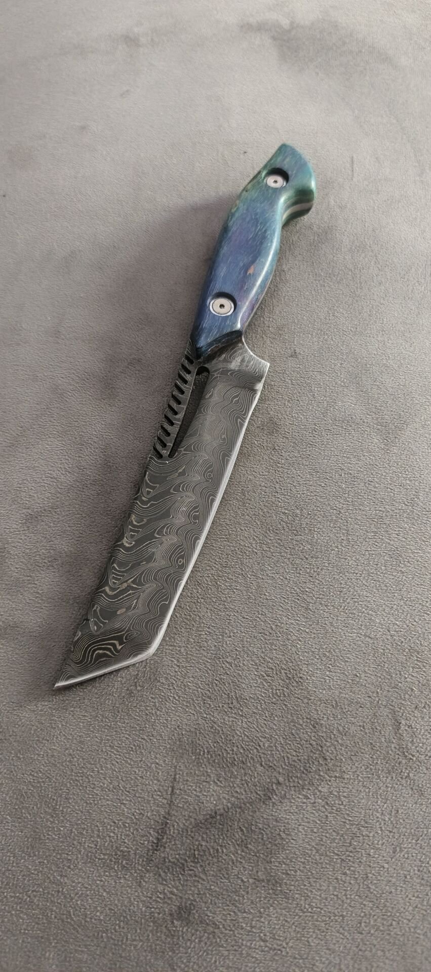 Damascus Tanto kesim  deri kıflı