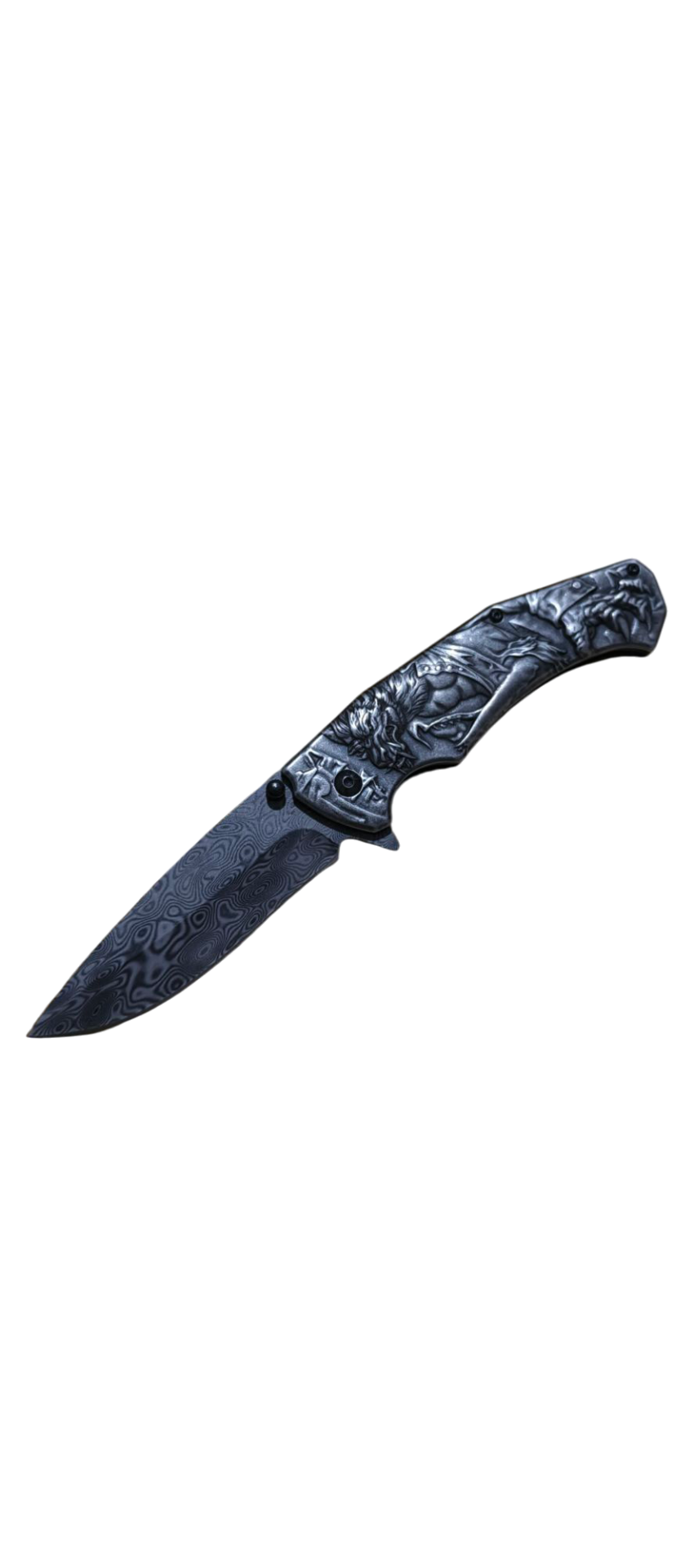 Celik kasa ejder kabartmali kemer klipsli cakı