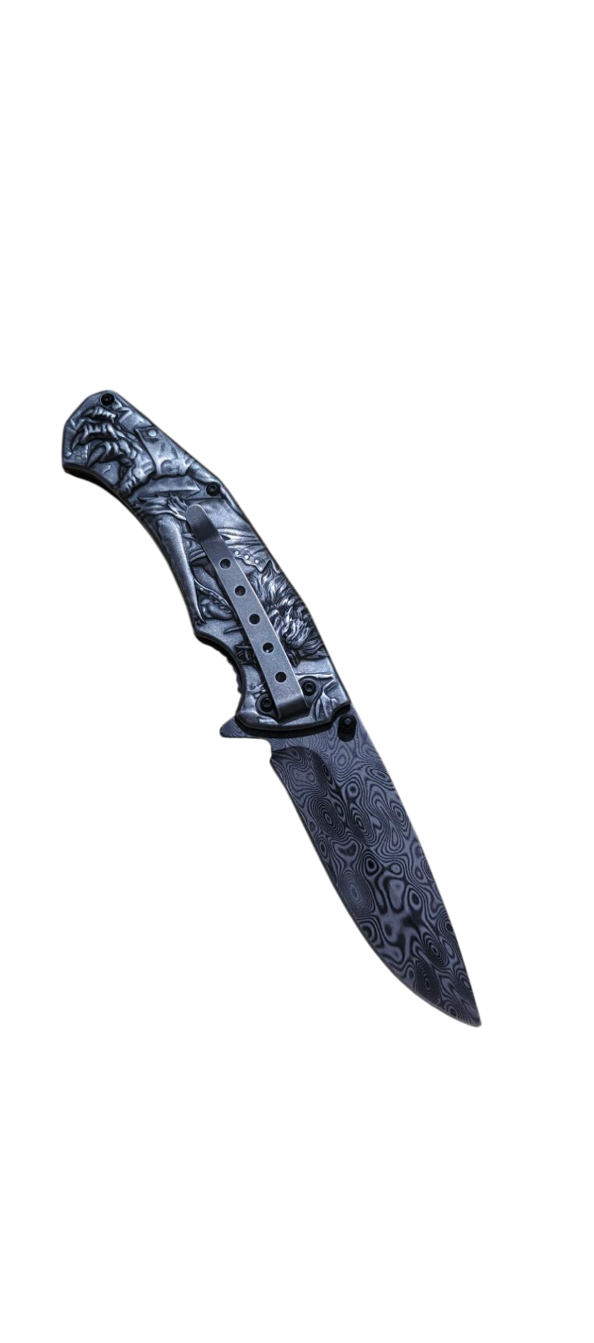 Celik kasa ejder kabartmali kemer klipsli cakı