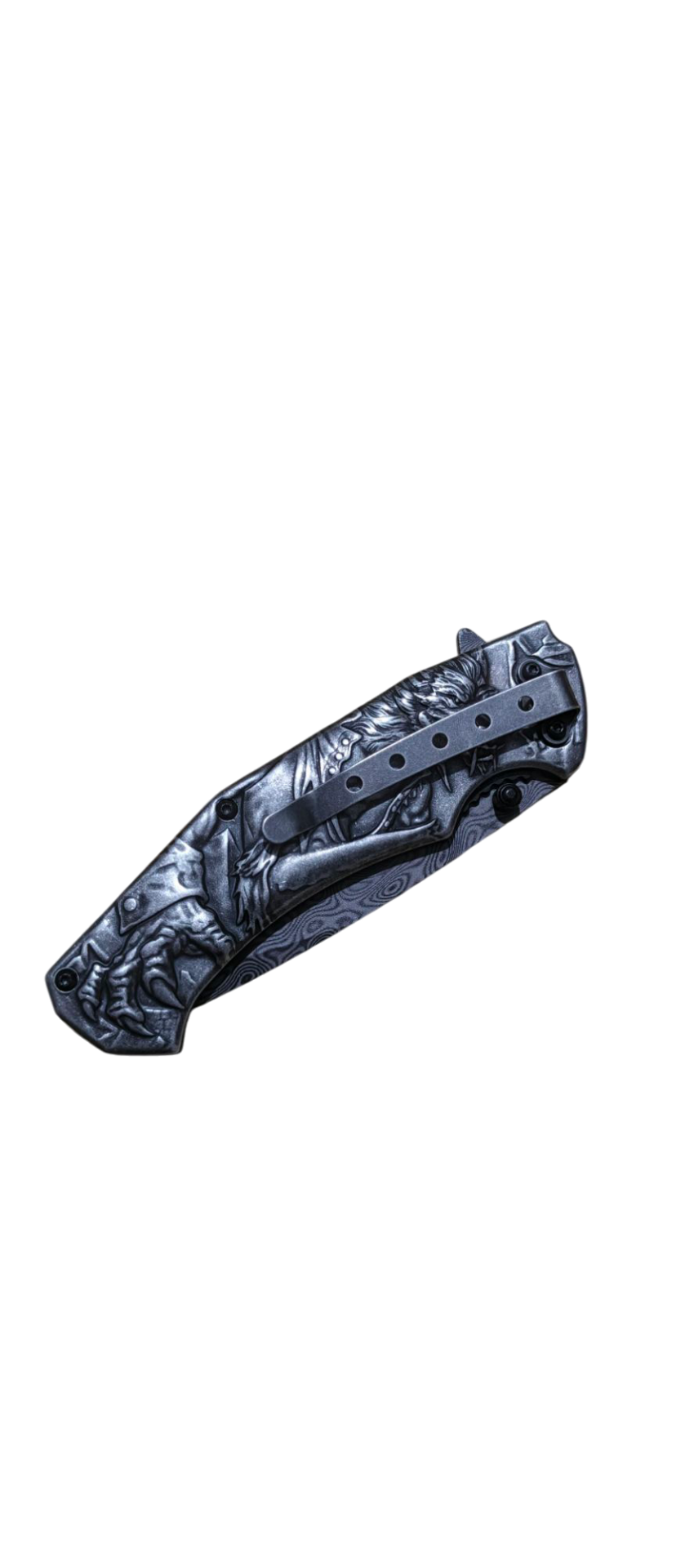 Celik kasa ejder kabartmali kemer klipsli cakı