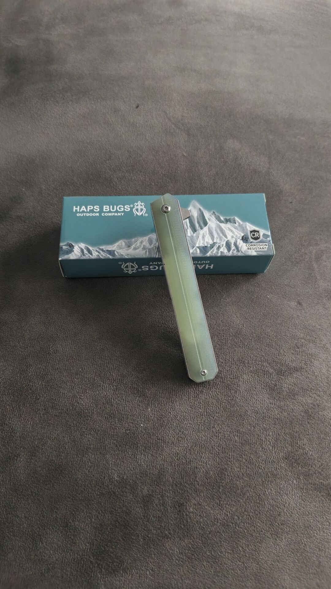 D2 cakı tanto kesim yarı otomatik  su yeşili kabza kemere takma klipsli