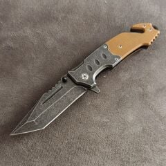 Kurtarma cakısı siyah karartma kemer klipsli cam kırma aparatlı halat kesme mekanizması mevcut