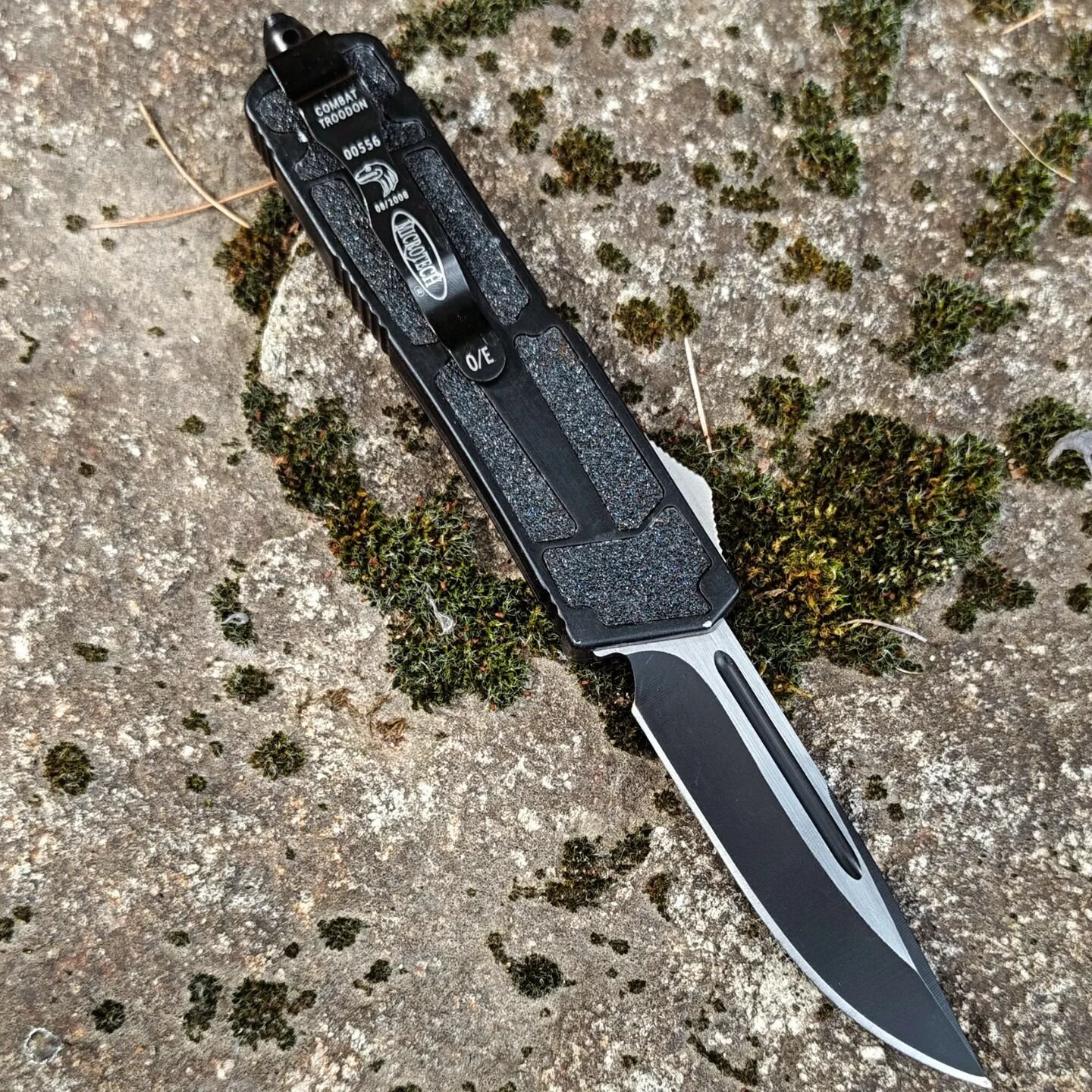 Microtech icten cıkmalı celik kasa  siyah cakı