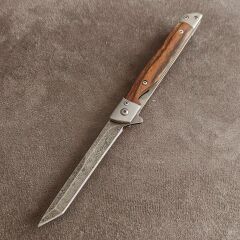 Beyefendi çakısı düz ve Tanto kesim damas tesenli