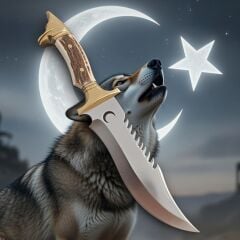 Avcı 4116 celik pirnc balcak kurt baş geyik boynuz kabza