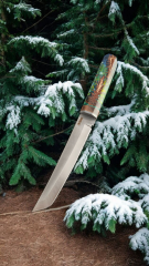 N690 Avcı Tanto Kesim Epoksi Kozalak kabza