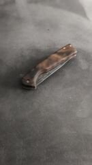 Damascus cakı  ağac kabza icten kilitli kemere takma klipsli