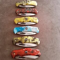 N690 alman celiği epoksi kabza sırttan kilitli mini boy cep cakısı