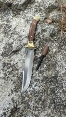 N690 Avcı Pirinc Balcak Magnezyum Çubuğu orjinal Deri kılıf