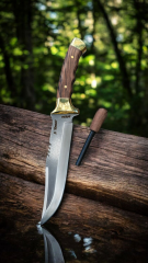 N690 Avcı Pirinc Balcak Magnezyum Çubuğu orjinal Deri kılıf