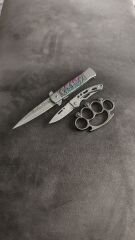 Kuru kafa kabartma desen  alaska mini cakı kuru kafa muşta