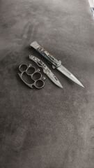 Kuru kafa kabartma desen  alaska mini cakı kuru kafa muşta