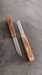 M390 Ahşap gecme ikili bicak