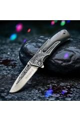 Haps Bugs gravur kabartmalı balcak  siyah kabze kemer klipsli