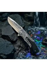 Haps Bugs gravur kabartmalı balcak  siyah kabze kemer klipsli