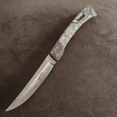 Sedef kabza kabartma desenli  balcak cep cakisi