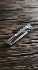 Columbia kabartma desenli sırttan kilit kemer klipsli