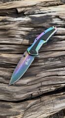 Aln master gökkuşağı desenli celik kasa kemer klipsli cep cakisi