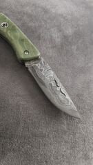 Damascus cep cakisi epoksi kabza sırttan kilitli