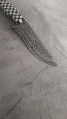 Yerli üretim damascus epoksi kabza